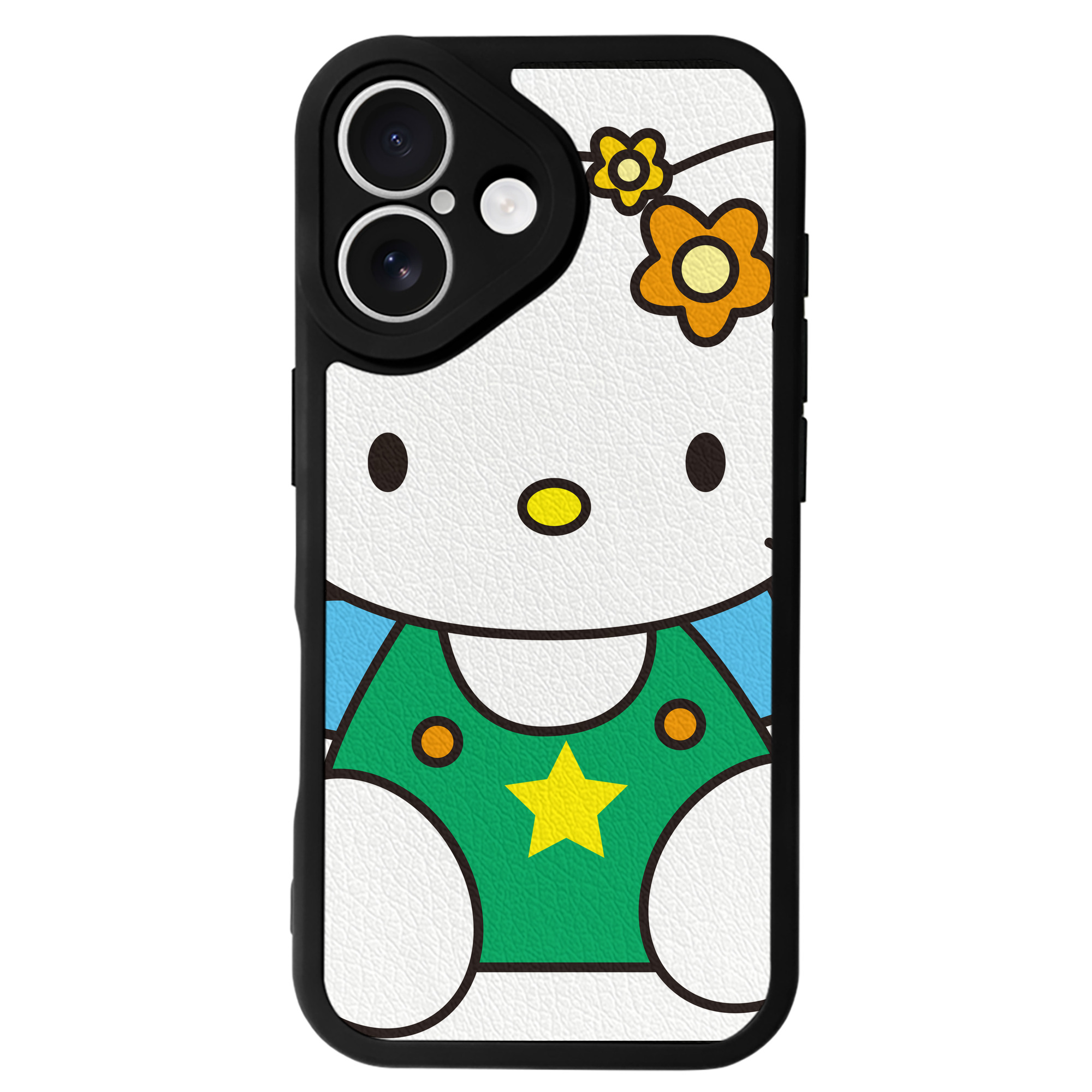（画像用） Hello Kitty ハローキティ 【iPhone 16シリーズ対応】シリコンスマホケース（レザー調） 材質：シリコン
